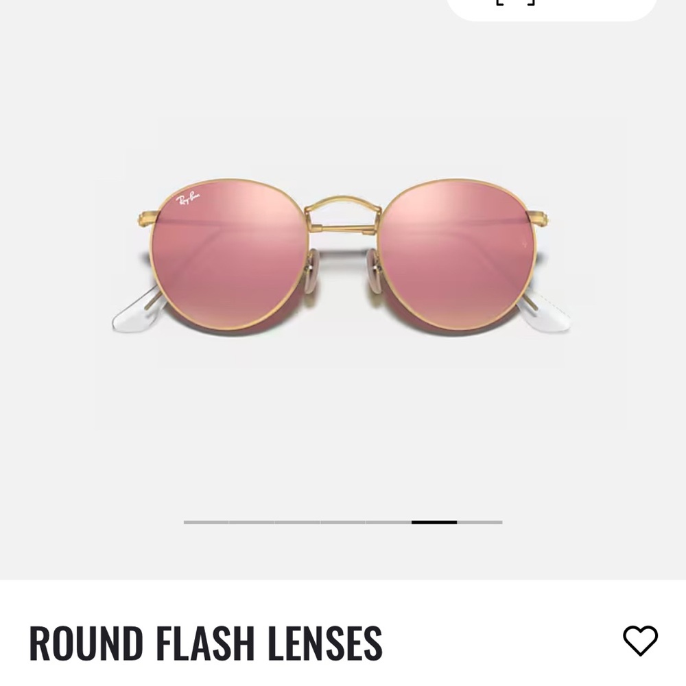 Ray ban 53mm flash round reflective sunglasses